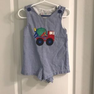 Boys Concrete Appliqued Jon Jon 6/9months